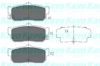 KBP-6513 KAVO PARTS Комплект тормозных колодок, дисковый тормоз