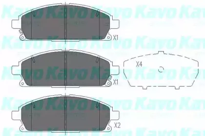 KBP-6515 KAVO PARTS Комплект тормозных колодок, дисковый тормоз