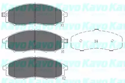 KBP-6518 KAVO PARTS Комплект тормозных колодок, дисковый тормоз