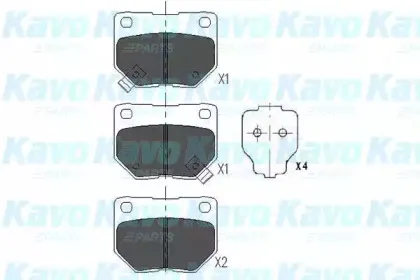 KBP-6545 KAVO PARTS Комплект тормозных колодок, дисковый тормоз