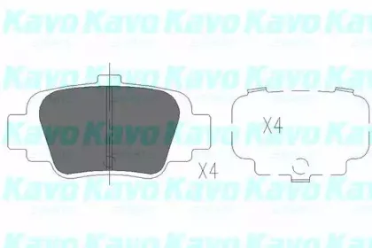 KBP-6547 KAVO PARTS Комплект тормозных колодок, дисковый тормоз
