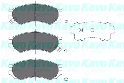KBP-6555 KAVO PARTS Комплект тормозных колодок, дисковый тормоз