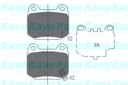 KBP-6562 KAVO PARTS Комплект тормозных колодок, дисковый тормоз