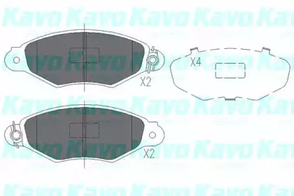 KBP-6565 KAVO PARTS Комплект тормозных колодок, дисковый тормоз