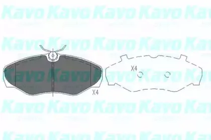 KBP-6566 KAVO PARTS Комплект тормозных колодок, дисковый тормоз