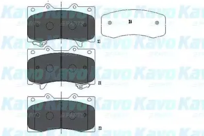 KBP-6588 KAVO PARTS Комплект тормозных колодок, дисковый тормоз