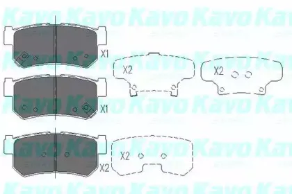 KBP-7501 KAVO PARTS Комплект тормозных колодок, дисковый тормоз