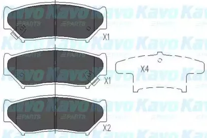 KBP-8505 KAVO PARTS Комплект тормозных колодок, дисковый тормоз