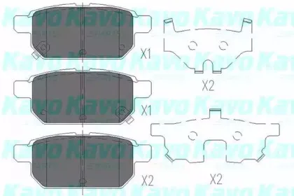 KBP-8526 KAVO PARTS Комплект тормозных колодок, дисковый тормоз
