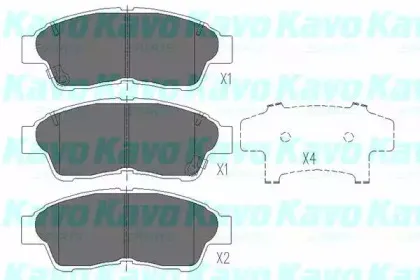 KBP-9005 KAVO PARTS Комплект тормозных колодок, дисковый тормоз