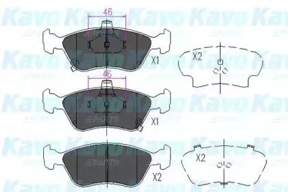KBP-9006 KAVO PARTS Комплект тормозных колодок, дисковый тормоз
