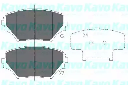 KBP-9011 KAVO PARTS Комплект тормозных колодок, дисковый тормоз