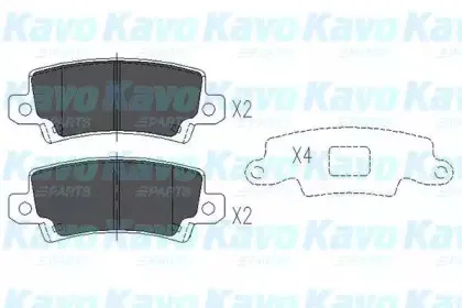 KBP-9016 KAVO PARTS Комплект тормозных колодок, дисковый тормоз