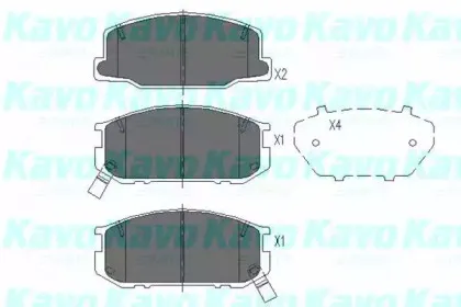KBP-9041 KAVO PARTS Комплект тормозных колодок, дисковый тормоз