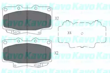 KBP-9043 KAVO PARTS Комплект тормозных колодок, дисковый тормоз