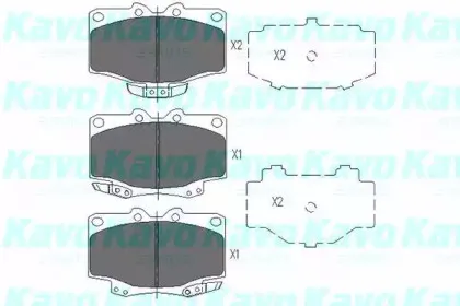 KBP-9048 KAVO PARTS Комплект тормозных колодок, дисковый тормоз