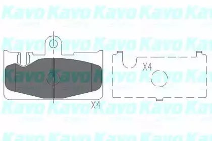 KBP-9073 KAVO PARTS Комплект тормозных колодок, дисковый тормоз