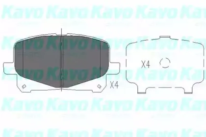 KBP-9076 KAVO PARTS Комплект тормозных колодок, дисковый тормоз