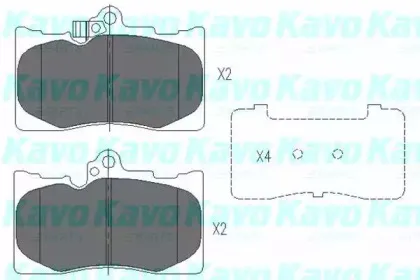 KBP-9085 KAVO PARTS Комплект тормозных колодок, дисковый тормоз