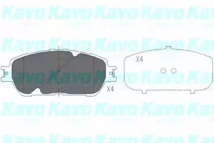 KBP-9090 KAVO PARTS Комплект тормозных колодок, дисковый тормоз