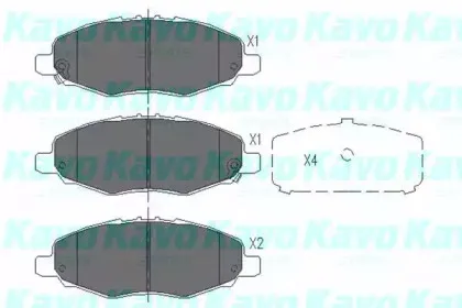 KBP-9093 KAVO PARTS Комплект тормозных колодок, дисковый тормоз