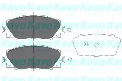 KBP-9097 KAVO PARTS Комплект тормозных колодок, дисковый тормоз