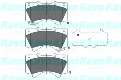 KBP-9098 KAVO PARTS Комплект тормозных колодок, дисковый тормоз