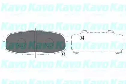 KBP-9099 KAVO PARTS Комплект тормозных колодок, дисковый тормоз