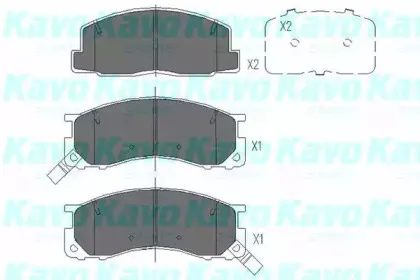 KBP-9100 KAVO PARTS Комплект тормозных колодок, дисковый тормоз