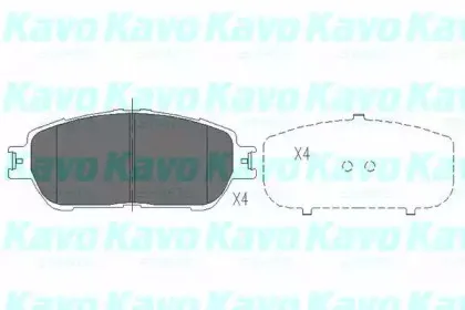 KBP-9105 KAVO PARTS Комплект тормозных колодок, дисковый тормоз