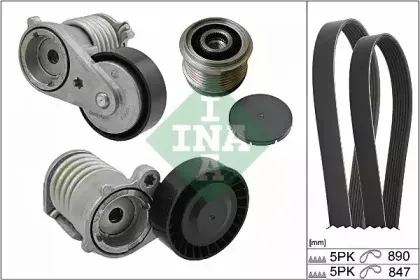529 0122 10 INA Поликлиновой ременный комплект