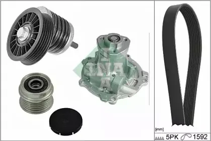 529 0161 30 INA Водяной насос + комплект ручейковых ремней