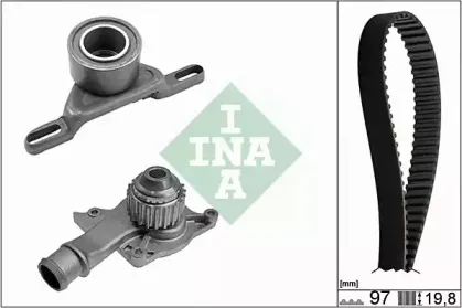 530 0014 30 INA Водяной насос + комплект зубчатого ремня