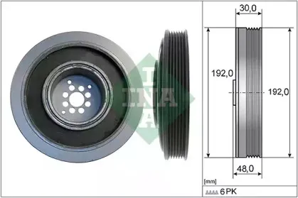 544 0102 10 INA Ременный шкив, коленчатый вал