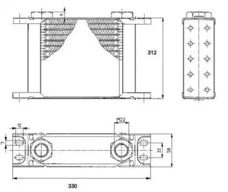31152 NRF масляный радиатор, двигательное масло