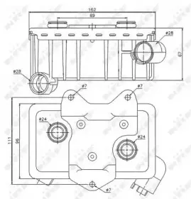31181 NRF масляный радиатор, двигательное масло