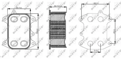 31263 NRF масляный радиатор, двигательное масло