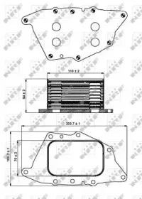 31287 NRF масляный радиатор, двигательное масло