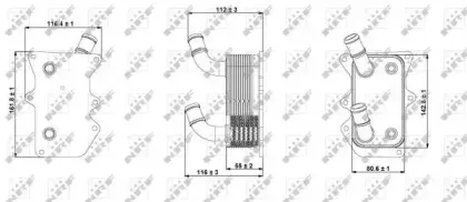 31299 NRF масляный радиатор, двигательное масло