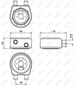31301 NRF масляный радиатор, двигательное масло