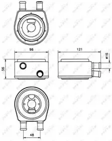 31302 NRF масляный радиатор, двигательное масло