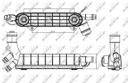 31316 NRF масляный радиатор, двигательное масло