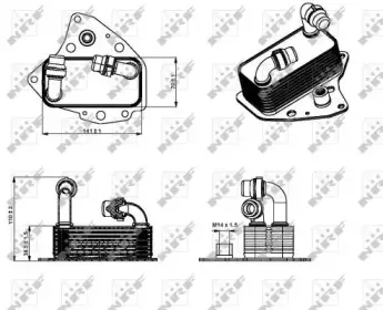 31344 NRF масляный радиатор, двигательное масло