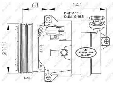 32021 NRF Компрессор, кондиционер