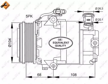 32082 NRF Компрессор, кондиционер