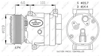 32102 NRF Компрессор, кондиционер