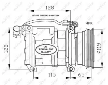 32122 NRF Компрессор, кондиционер