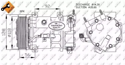 32240 NRF Компрессор, кондиционер
