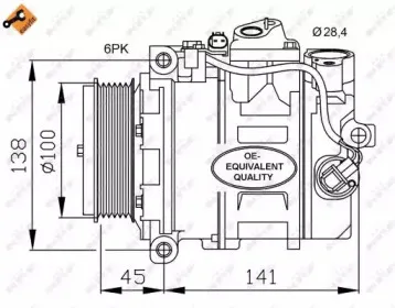 32256 NRF Компрессор, кондиционер