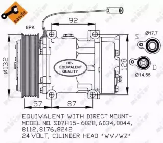 32412 NRF Компрессор, кондиционер